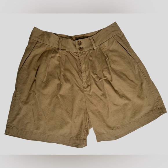 Madewell Pants - Madewell Women's Tan Flat Front Shorts